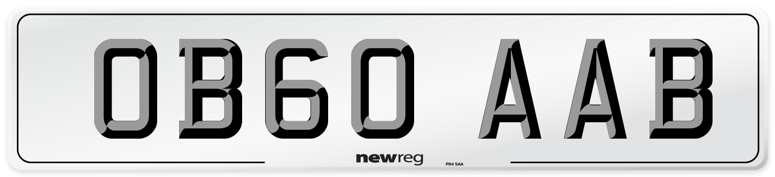 OB60 AAB Number Plate from New Reg